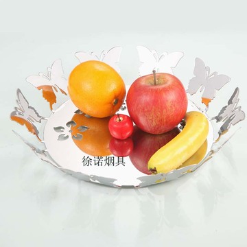 不锈钢果盘 创意金属 蝴蝶 水果盘 时尚家居 果篮 果盆 个性时尚