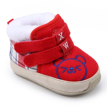 雪娃娃婴儿鞋学步棉鞋子1岁男女宝宝0-6个月12秋冬季软底加厚保暖