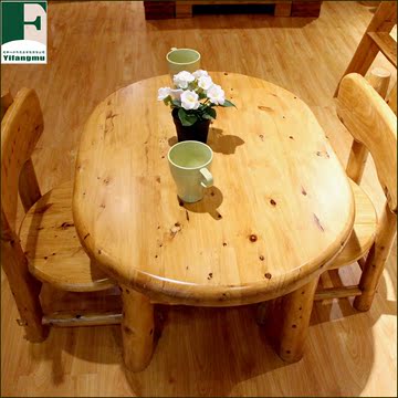 香柏木实木原木休闲桌子 小凳子 榫卯家具 中式茶几休闲几 茶台