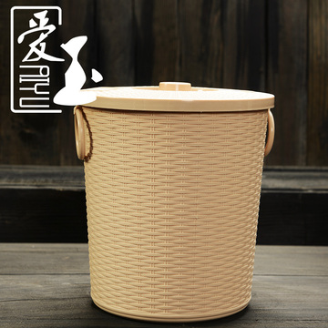 爱玉 茶盘零配塑料功夫茶渣桶茶叶排水桶带盖过滤茶桶 垃圾桶包邮