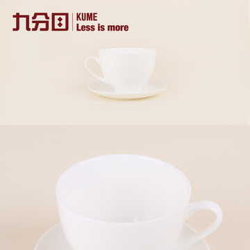 景德镇MUJI风纯白意式欧美骨瓷咖啡器具咖啡杯带碟陶瓷圆碟包邮