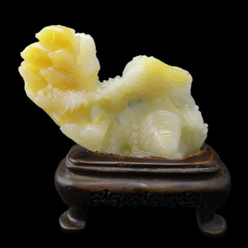 金石篆刻寿山石精雕刻老性俏色结晶芙蓉石年年有鱼/力争上游摆件