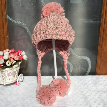 2015专柜款女童护耳冬帽 秋冬季儿童保暖毛线帽针织帽 宝宝套头帽