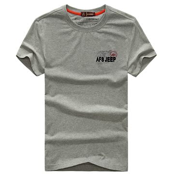 AFS JEEP男T恤短袖圆领男装修身战地吉普夏装新款运动紧身弹力衣