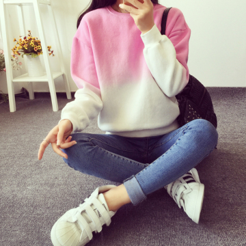 2015秋装新款韩版小香风刺绣学生加绒加厚长袖套头卫衣女士绒衫潮