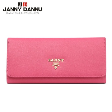 JANNY DANNU/尊尼丹奴长款搭扣女钱包时尚潮流女商务手包大容量