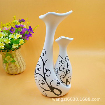 现货销售 花瓶花插陶瓷工艺品 低温陶器商务礼品花瓶工艺品