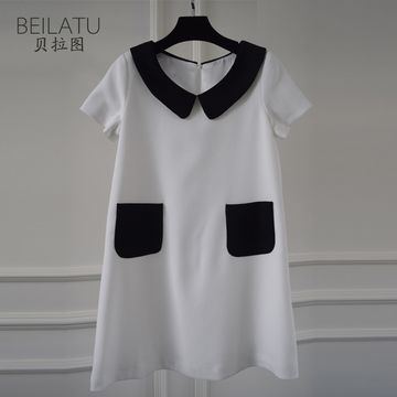 贝拉图高级定制白色宽松减龄娃娃裙 尺寸定制