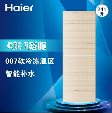 Haier/海尔 BCD-241TMCN 241升海尔大双门家用节能电冰箱送货上门