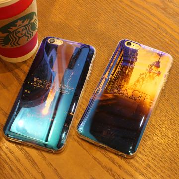 苹果6s手机软壳 电镀蓝光风景炫酷iphone5s 6plus超薄硅胶保护套