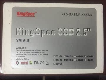 金胜KingSpec 2.5寸SSD sata2 32GB固态硬盘