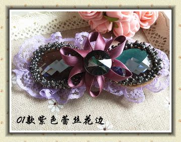新品正品韩国进口韩饰水晶串珠花朵发夹顶夹