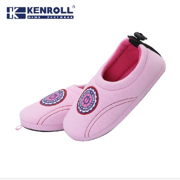 山姆代购包邮KENROLL正品新款儿童套脚拖鞋棉拖鞋居家保暖包跟拖