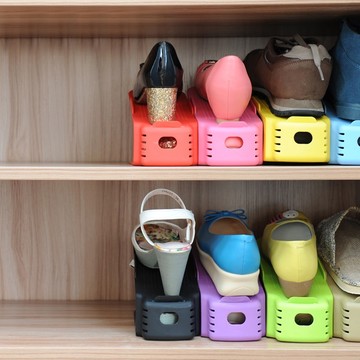 收纳神器一体式双层鞋架鞋柜塑料鞋架单个装特价创意简易收纳架