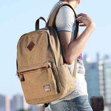 新潮代 韩版帆布双肩包旅行包男女休闲背包 运动旅游包中学生书包