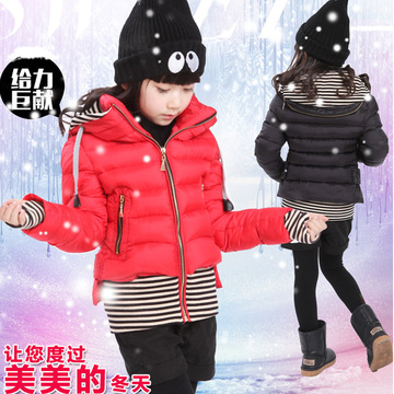 童装母女亲子时尚羽绒服2015儿童羽绒服短款女童冬季外套韩版加厚