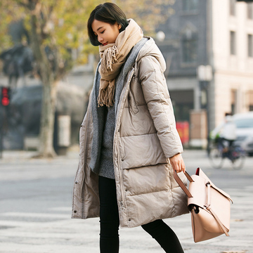 2015冬季新品 韩国两层连帽yrf羽绒服韩版学生女中长款加厚大衣潮