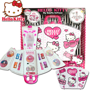 HelloKitty凯蒂猫女孩手提化妆箱儿童玩具过家家化妆品彩妆盒套装