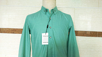 道蒙男装　男士长袖衬衫　浅绿色纯棉衬衣