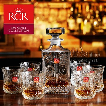 包邮意大利RCR进口水晶玻璃创意威士忌烈酒杯啤酒杯礼盒酒具套装