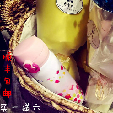 韩国正品杯具熊保温杯新款樱花雨樱花旅行版儿童杯焖粥杯男女水壶