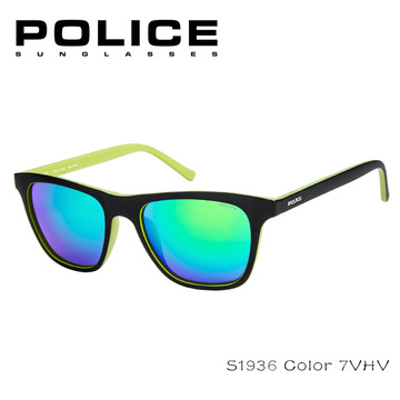 警察Police正品太阳镜彩膜个性时尚潮流绿色休闲墨镜内马尔S1936