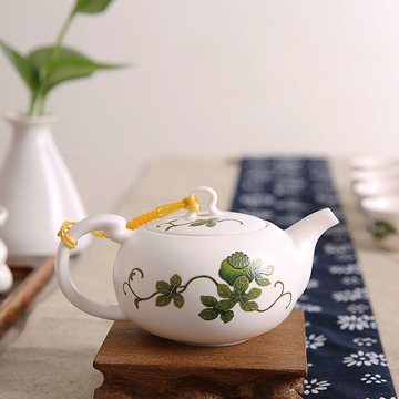 新款陶瓷茶壶单壶办公室泡茶壶红茶小壶咖啡壶创意花卉包邮特价