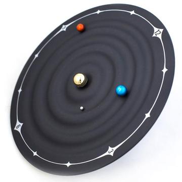 概念银河系行星磁力时钟 Galaxy Magnetic Clock创意艺术挂钟静音
