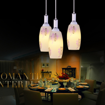 精美时尚风格吊灯LED餐厅饭厅茶屋 现代简约灯圆盘 直盘两款可选
