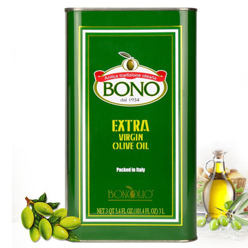包锘BONO 新货 意大利原装进口特级初榨橄榄油3L 食用橄榄油