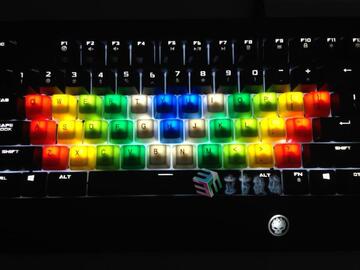 37键盘键帽ABS个性机械键盘淡彩重彩彩虹键帽