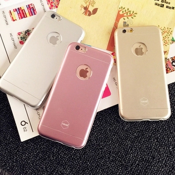 磨砂金属全包iphone6手机壳plus手机套最新款玫瑰金6s保护套纯色