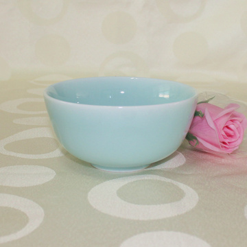 龙泉青瓷 餐具 碗 套装 陶瓷创意米饭碗 素面4.5寸碗健康环保特价