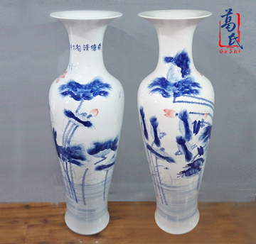 大花瓶 青花瓷瓶 家居装饰品 客厅摆件 陶瓷工艺品 手绘花瓶