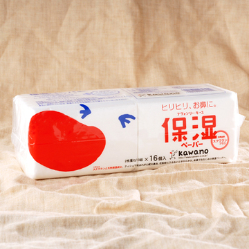日本进口 河野制纸AK保湿纸巾手帕纸 16包