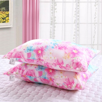 新款 可水洗枕芯一对正品全棉抗菌防螨羽丝绒枕头保健枕特价 包邮