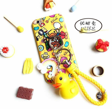 香港B.DUCK周年纪念套装苹果iPhone6S Plus手机壳可爱大黄鸭软壳