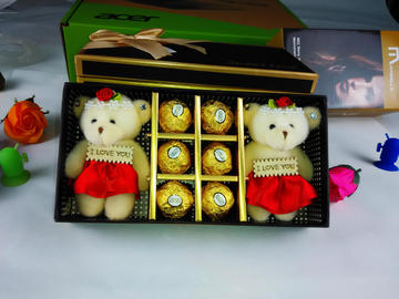 厂家直销费列罗口味巧克力小熊礼盒 圣圣诞节礼物