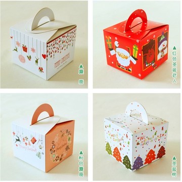 圣诞苹果包装盒手提/饼干盒子/平安果礼品盒/西点盒/小纸盒批发