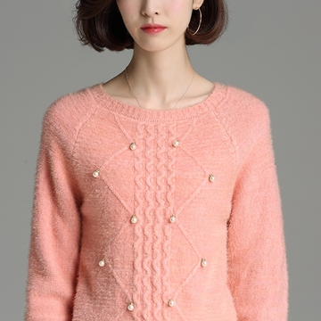 2016年秋冬新款韩版女针织衫毛衣外套冬款羊绒打底衫套头百搭上衣