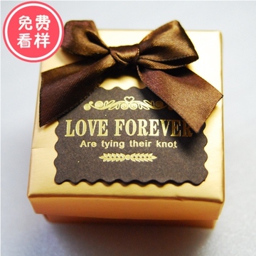 欧式创意成品金色喜糖盒 结婚婚庆个性纸盒 奢华高贵 大蝴蝶结