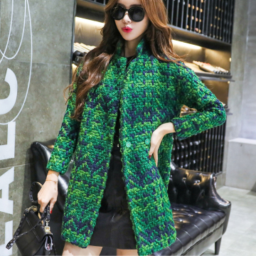 2015冬季新款韩版女装正品加棉加厚毛呢外套中长款呢子大衣风衣女