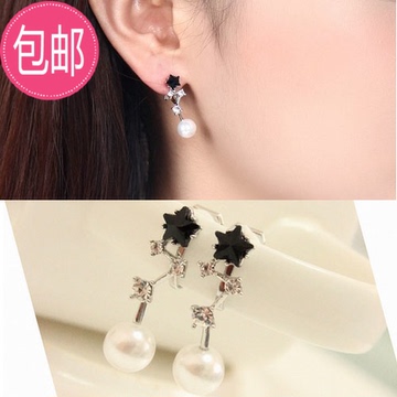 无耳洞耳夹 星星水钻珍珠饰品韩国时尚假耳环 气质女耳钉耳饰