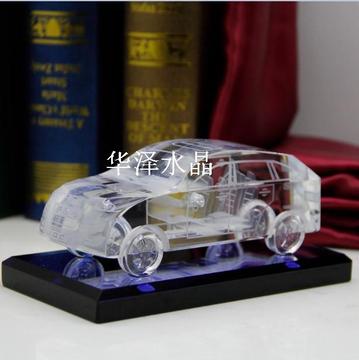 水晶汽车模型 奥迪Q7 奥迪Q5 汽车车模 水晶3D内雕卡车货车小汽车