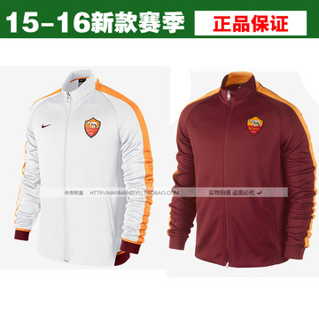正品15-16罗马球衣外套N98夹克训练服 长袖卫衣足球出场队服 套装