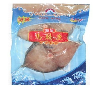 湛江海鲜特产礼品特级一夜埕冰鲜冷冻马鲛鱼片500克马胶鱼