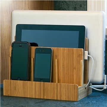 iphone7plus 原木支架 手机底座办公室创意配件 实木iPad pro木质