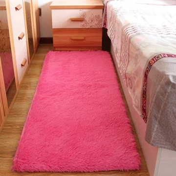 特价门厅军绿色黑色可水洗丝毛卧室客厅茶几床边地毯地垫可定制