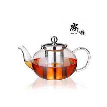 耐热玻璃不锈钢过滤泡茶壶 红茶茶具 花茶壶耐高温玻璃茶具可加热