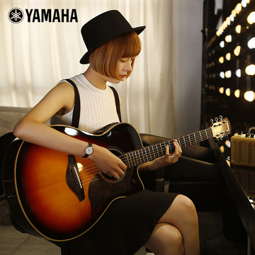 雅马哈全单电箱吉他A3R YAMAHA吉他AC3R A1R/AC1R单板电箱吉他